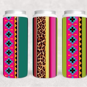 Custom Serape Skinny Can Koozie
